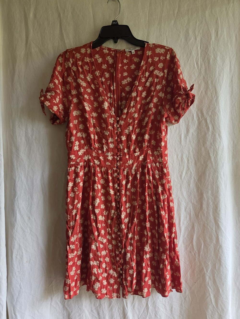 Madewell Mini Dress 90s Inspired Size 6 Fall Floral Buttons Feminie Romantic